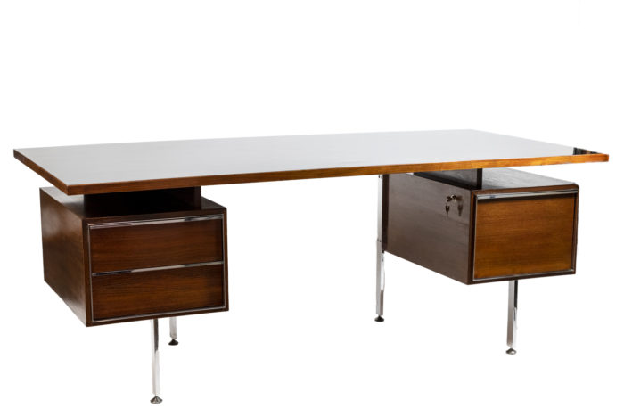 Desk in teak and chrome metal - 3:4