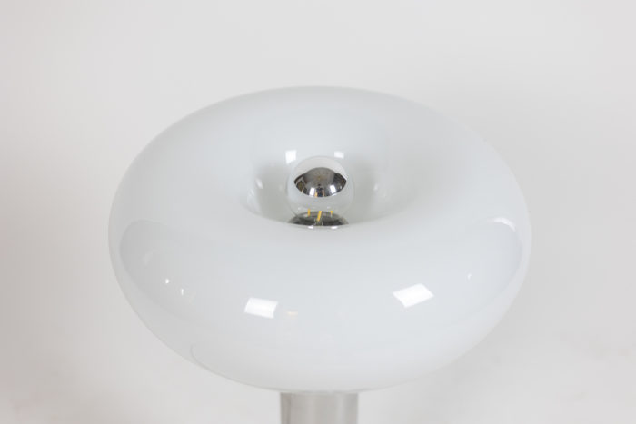 Lamp in aluminium and opaline - focus verre