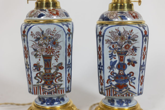 Pair of lamps in porcelain of Imari, circa 1880 - other focus