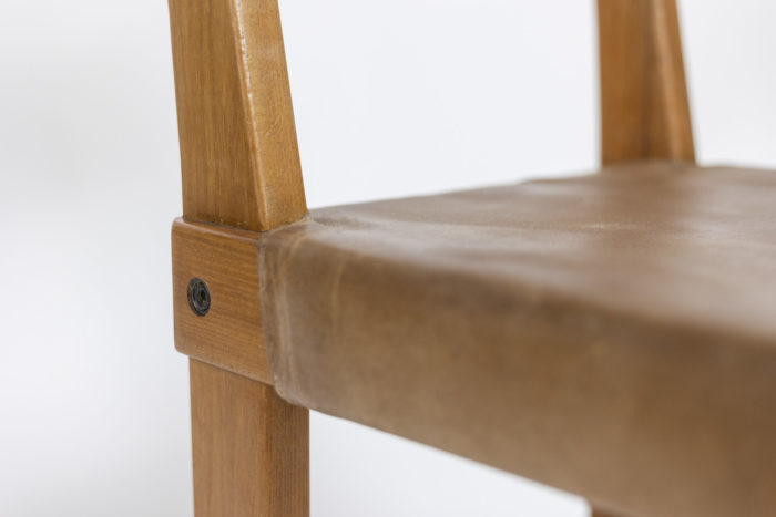 Pierre Chapo, Chair in elm, 1980s - other zoom
