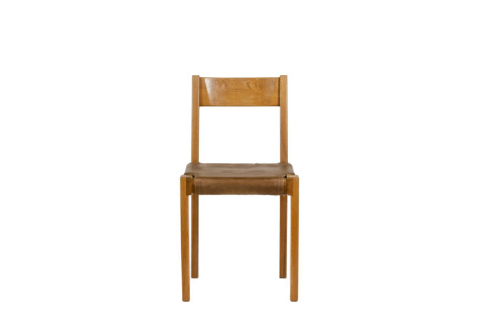 Pierre Chapo, Chair in elm, 1980s - face