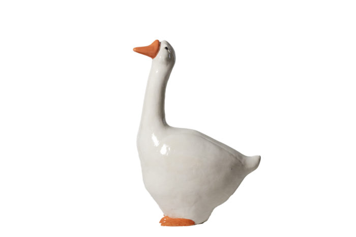 Valérie Courtet, Glazed sandstone goose, contemporary work - profile