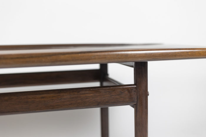 Grete Jalk, Table basse en palissandre - entretoise