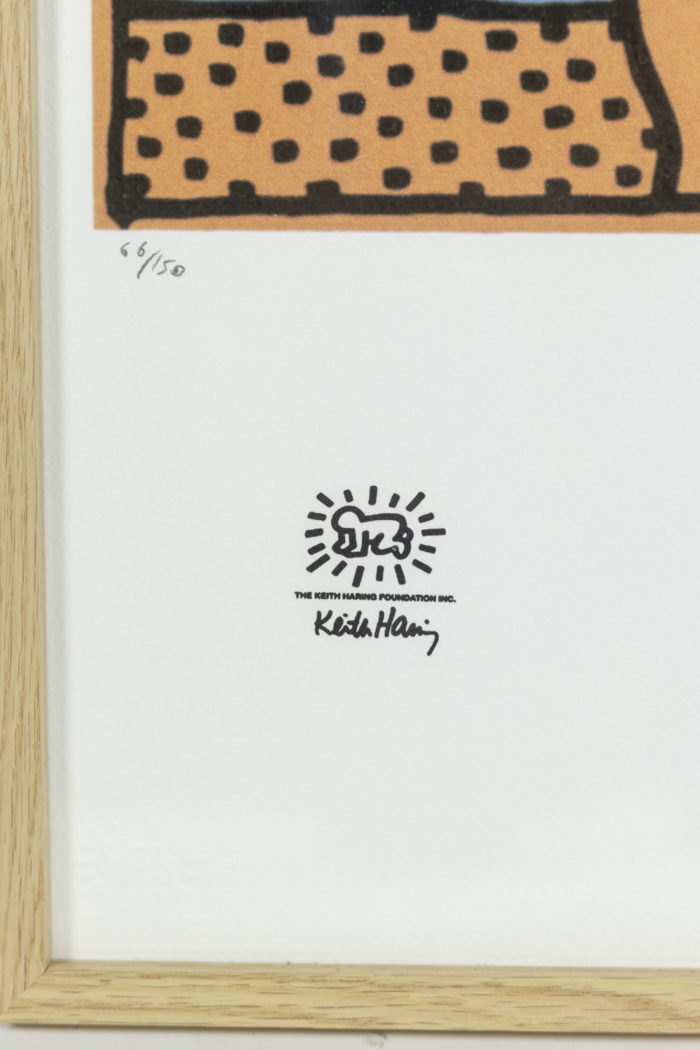 Keith Haring, Sérigraphie numérotée et signée - aterlier Keith Haring