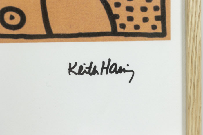 Keith Haring, Sérigraphie numérotée et signée - signature
