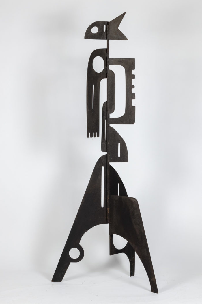 Léo Pacha, Sculpture un metal, contemporary work - détail