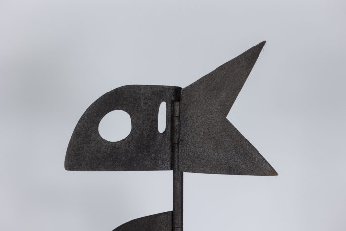 Léo Pacha, Sculpture un metal, contemporary work - face