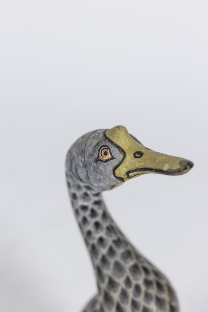 Ducks in carved and lacquered wood, 1950s - face
