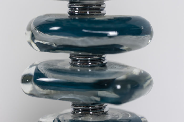 Pair of lamps in glass of Murano, contemporary work - detail