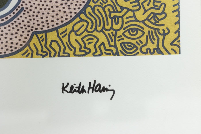 Sérigraphie originale de Keith Haring - signature
