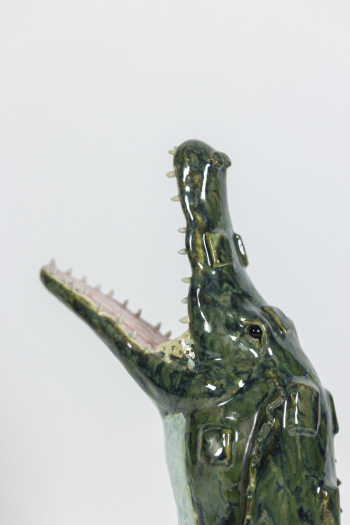 Valérie Courtet, Corcodile in ceramic, contemporary work - other zoom