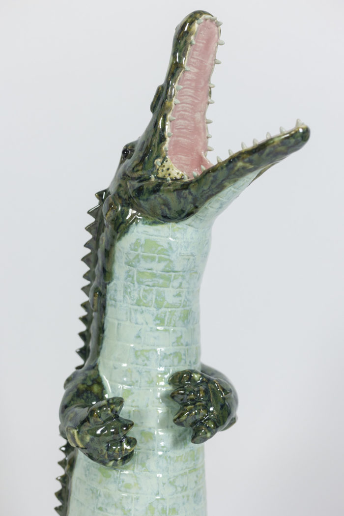 Valérie Courtet, Corcodile in ceramic, contemporary work - zoom