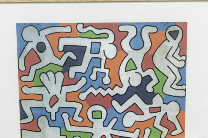 Lithographie de Keith Haring - focus