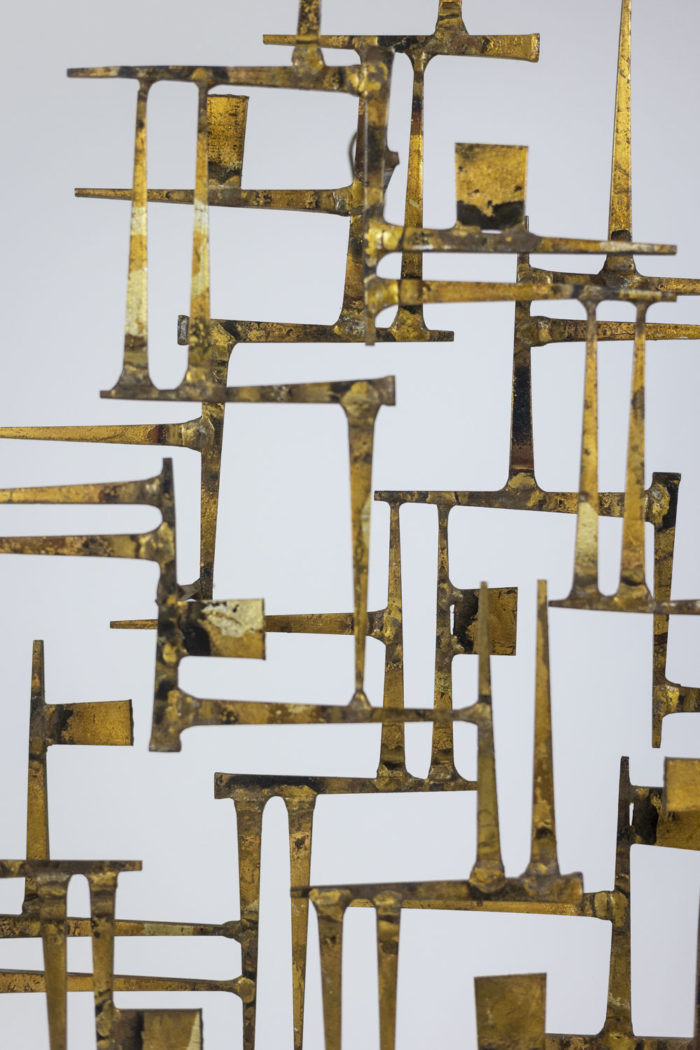 William Bowie, Sculpture in gilded iron, year 1968 - focus