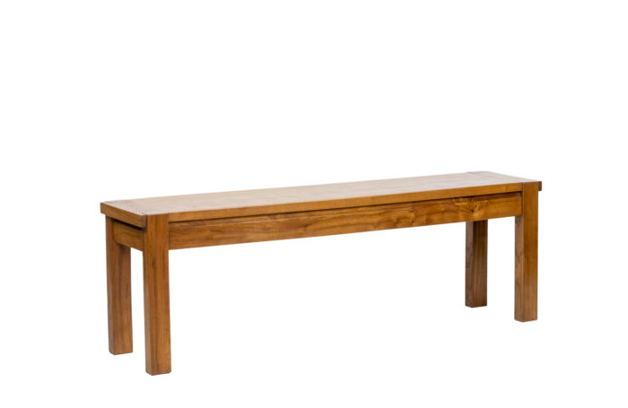 Maison Seltz, by.   Rectangular bench in blond natural elm.- 3:4