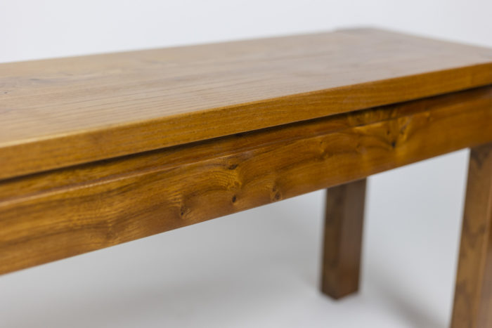 Maison Seltz, by.   Rectangular bench in blond natural elm.- other zoom