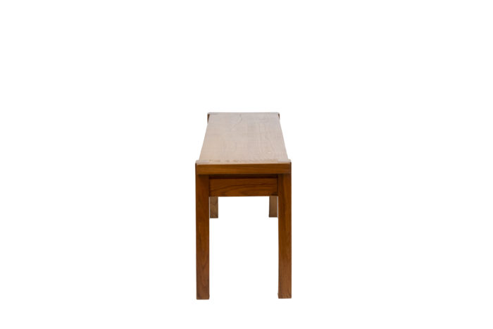Maison Seltz, by.   Rectangular bench in blond natural elm. - profile
