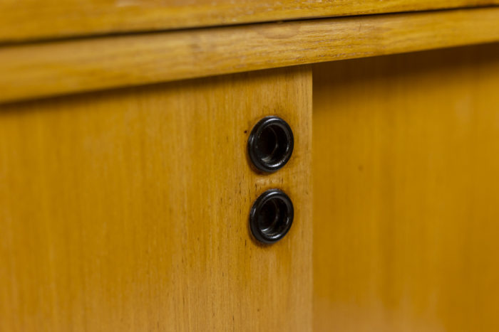 Joseph-André Motte, Sideboard in blond ash, 1950s - focus handles