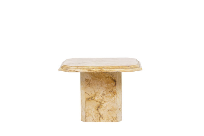 Pair of side tables in Sienna marble, 1970s - face