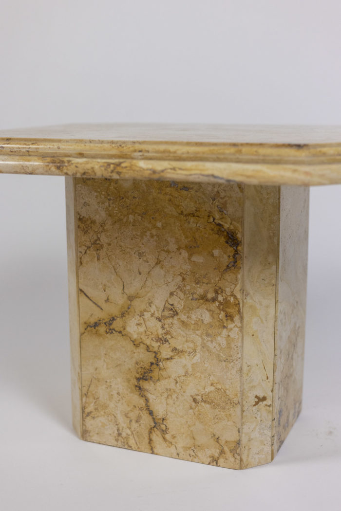Pair of side tables in Sienna marble, 1970s - base