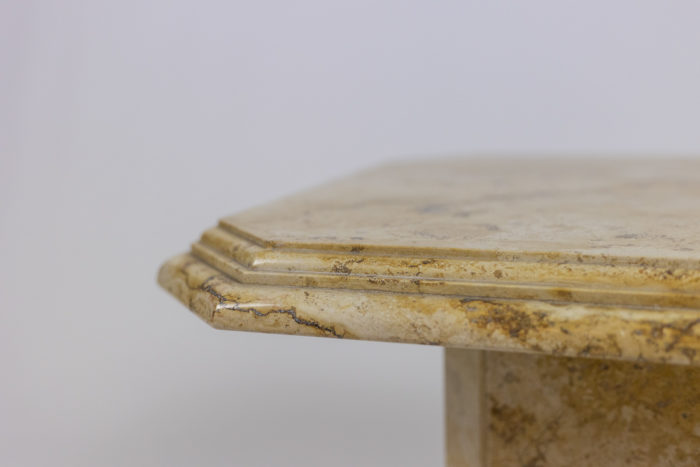 Pair of side tables in Sienna marble, 1970s - tray