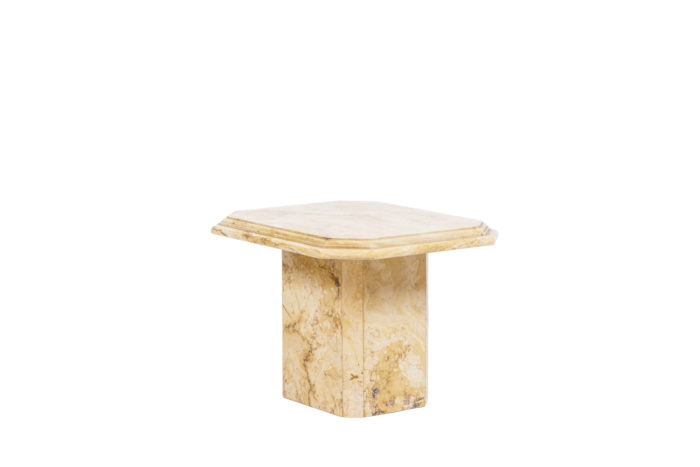 Pair of side tables in Sienna marble, 1970s