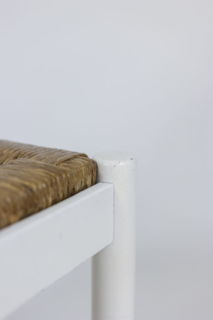 Pair of stools in lacquered wood, 1970s - detail