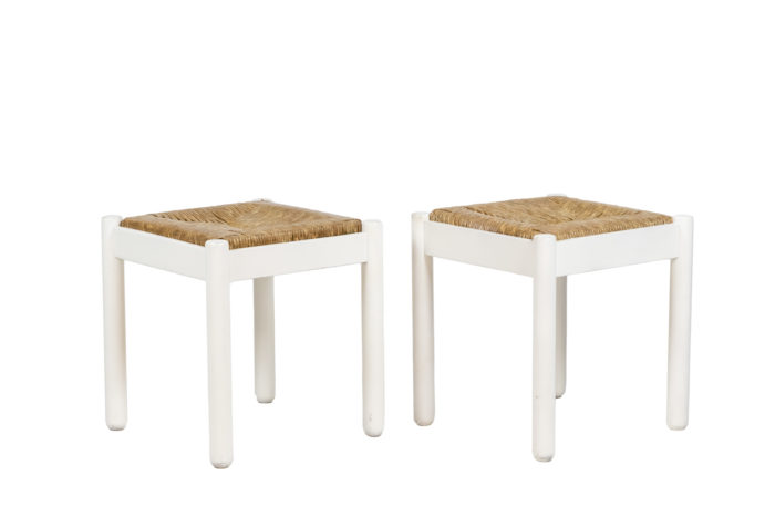 Pair of stools in lacquered wood, 1970s - la paire