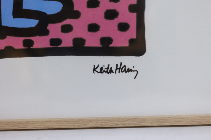 Sérigraphie de Keith Haring - autre détail