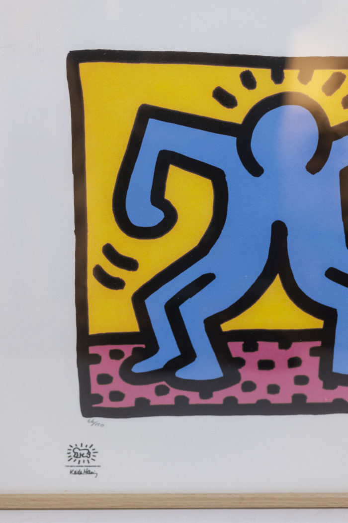 Sérigraphie de Keith Haring - autre focus