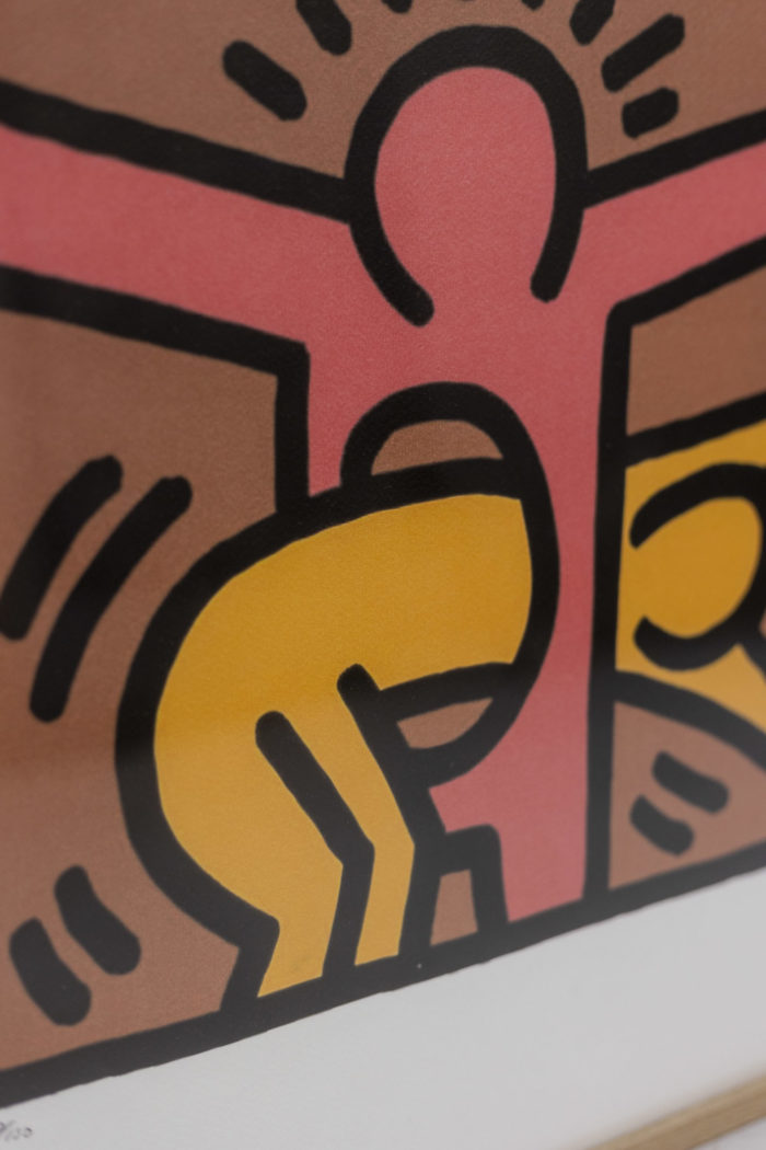 Sérigraphie de Keith Haring - focus