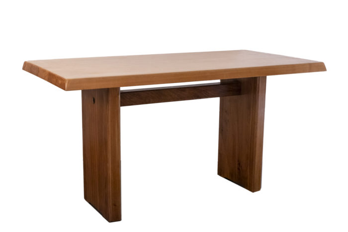 Table de Pierre Chapo en orme massif blond - 3:4