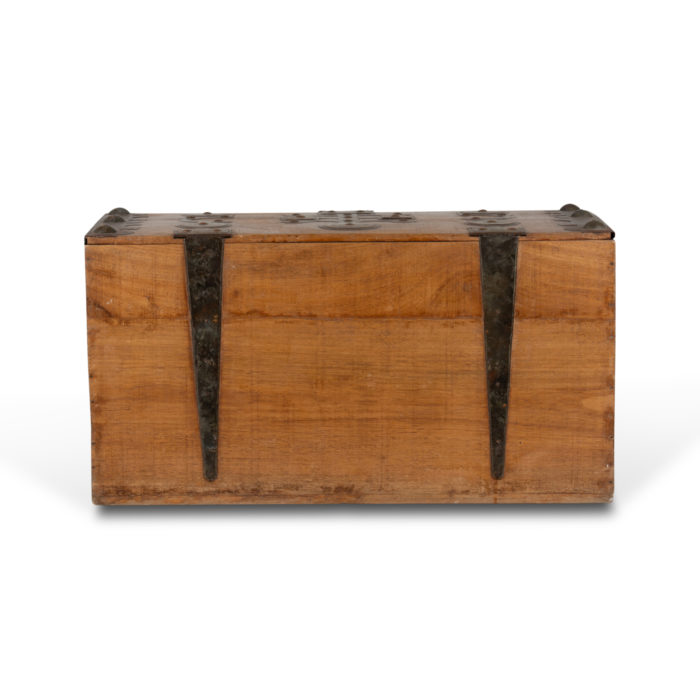 African style wooden chest, 20th century - back