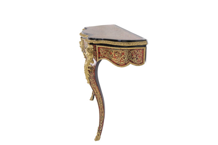 Boulle style console and gilded bronze, circa 1880 - profile
