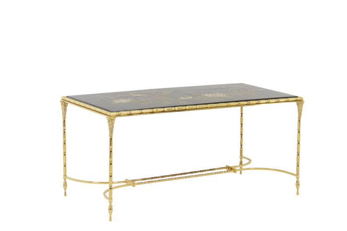 Maison Baguès, Table basse en bronze et laque - échelle - 3:4