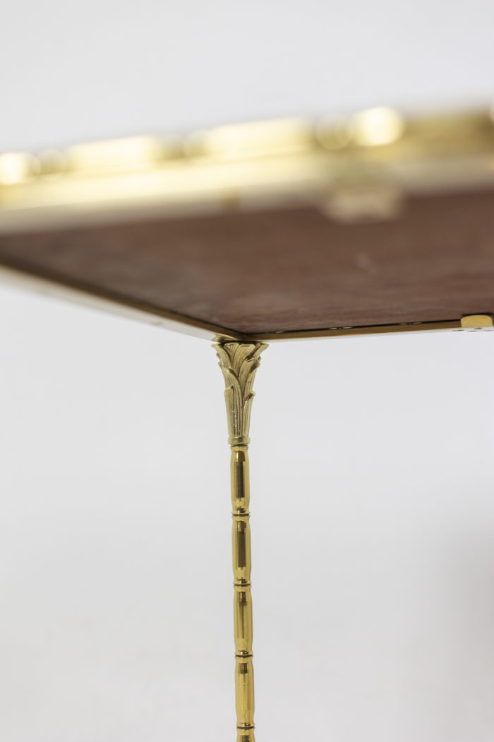 Maison Baguès, Coffee table in lacquer and bronze, 1950s
