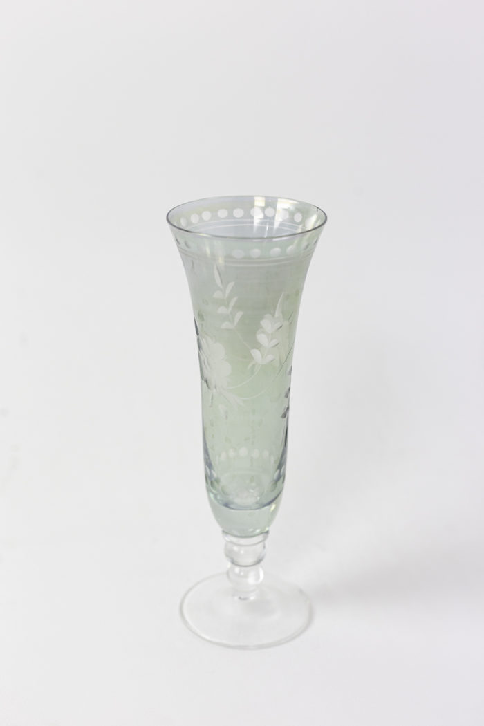 Bohemian crystal style glassware set, contemporary work - coupe à champagne