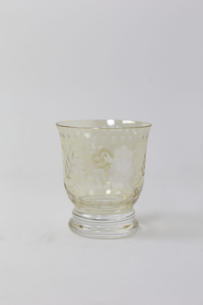 Bohemian crystal style glassware set, contemporary work - verre à apéritif