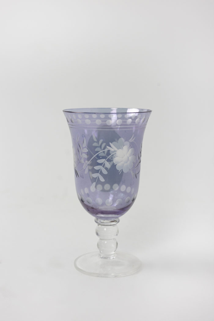 Bohemian crystal style glassware set, contemporary work - verre à eau