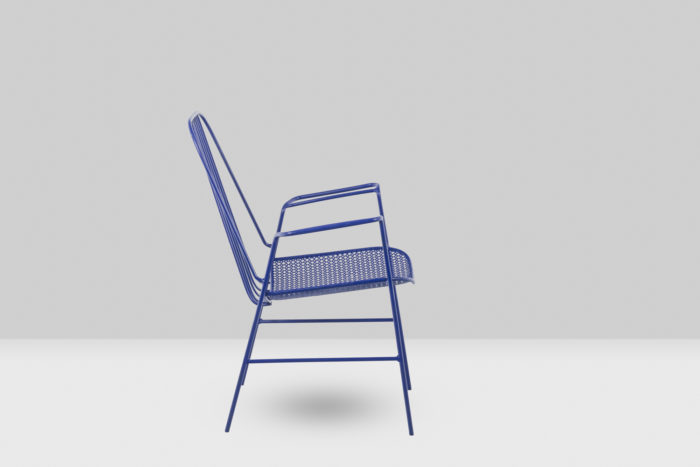Paire de fauteuils style Matégot - profil