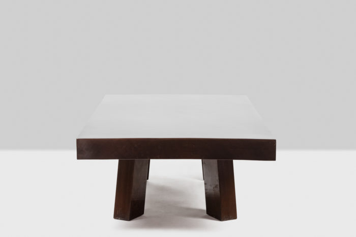 Brutalist style coffee table, 1970s - profile