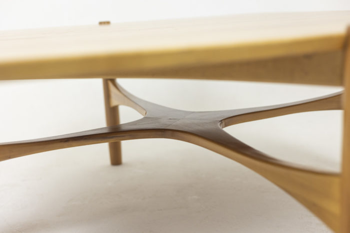 Table basse en merisier blond - entretoise