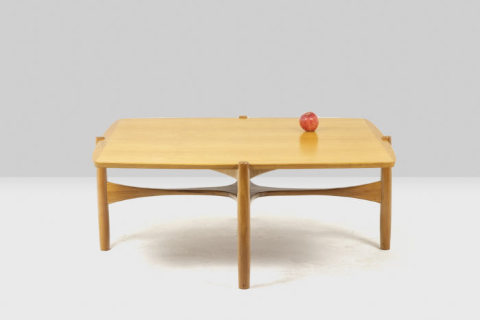 Cherry wood coffee table, 1970s - ladder