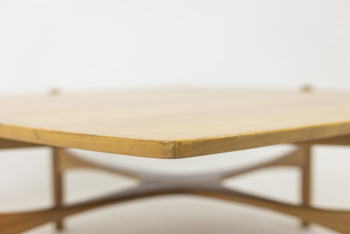 Table basse en merisier blond - zoom bis