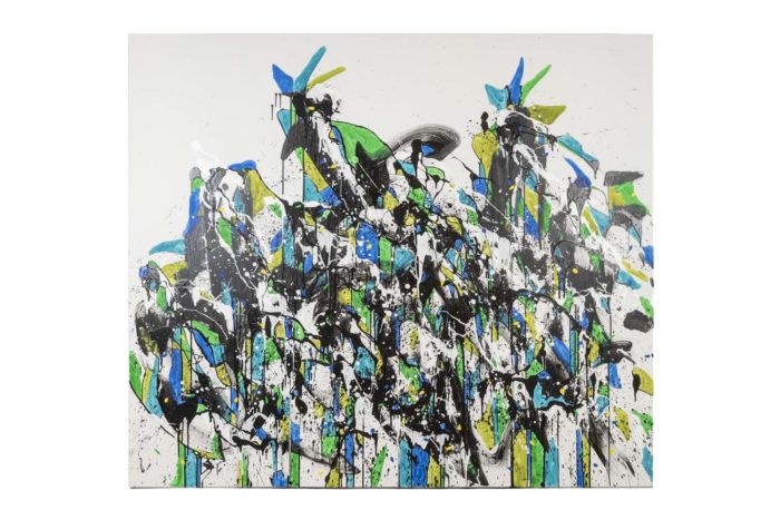 Dan Hôo, Acrylic on canvas, "Les données des sens", 2023 - face