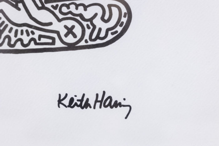 Sérigraphie de Keith Haring - signature
