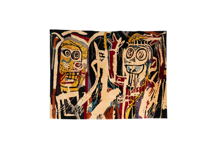 After Jean-Michel Basquiat, Rug, or tapestry, in wool. Contemporary work