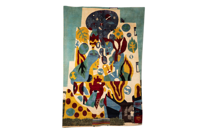 After Akacorleone. Rug, or tapestry « Baisa City ». Contemporary work.