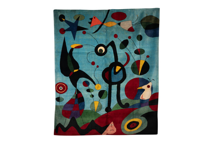 Tapis ou tapisserie en laine Mérinos - mise en scène