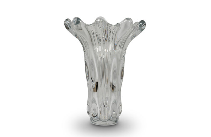 Vase en cristal signé Art Vannes - face